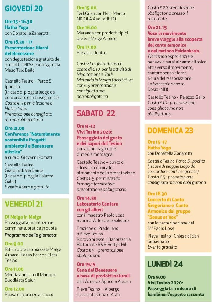 Pagina 1 - Da giovedì 20 alle ore 9 di Lunedì 24