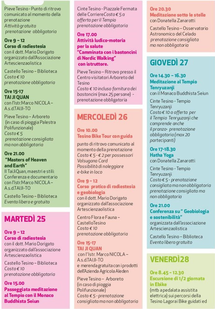 Pagina 2 - Dalle 09 di Lunedì 24 al mattino di Venerdì 28
