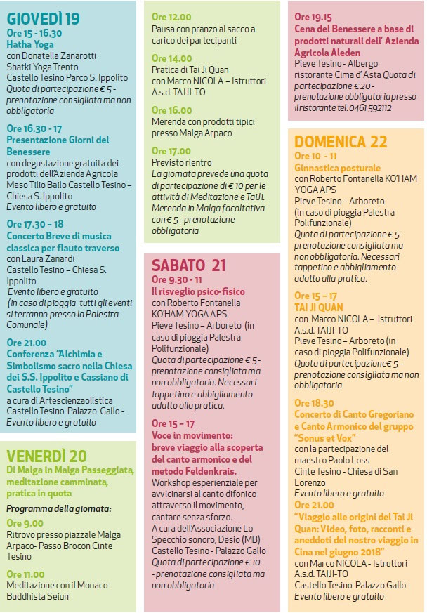 Pagina 1 - Da giovedì 19 a domenica 22