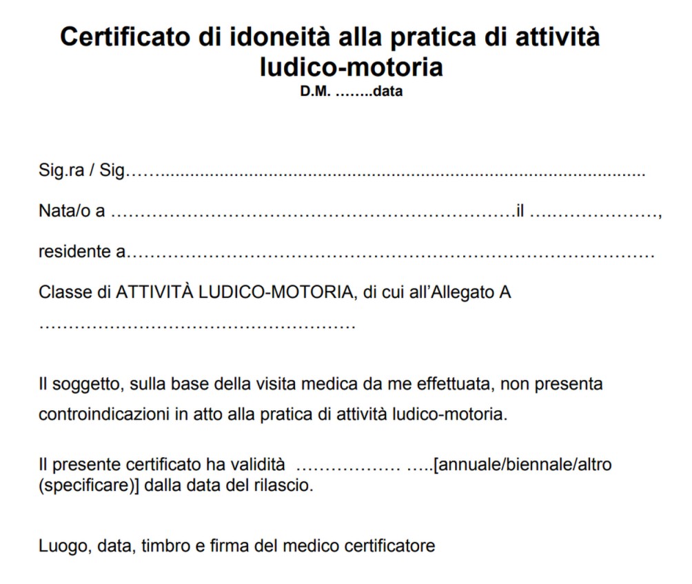 certificato medico